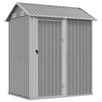 vidaXL Gartenhaus Hellgrau 192x152,5x237 cm Verzinkter Stahl