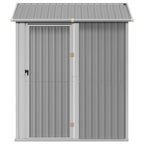 vidaXL Gartenhaus Hellgrau 192x152,5x237 cm Verzinkter Stahl