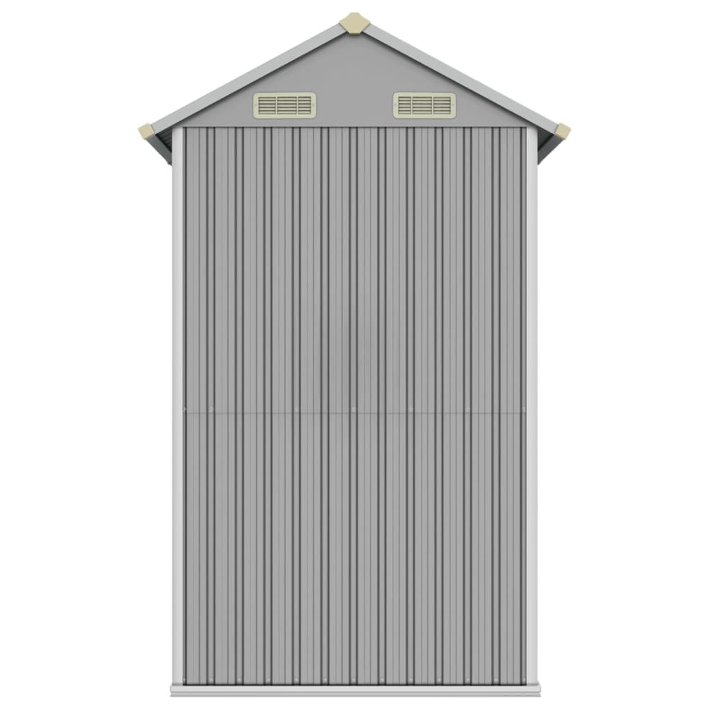 vidaXL Gartenhaus Hellgrau 192x152,5x237 cm Verzinkter Stahl