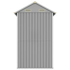 vidaXL Gartenhaus Hellgrau 192x152,5x237 cm Verzinkter Stahl