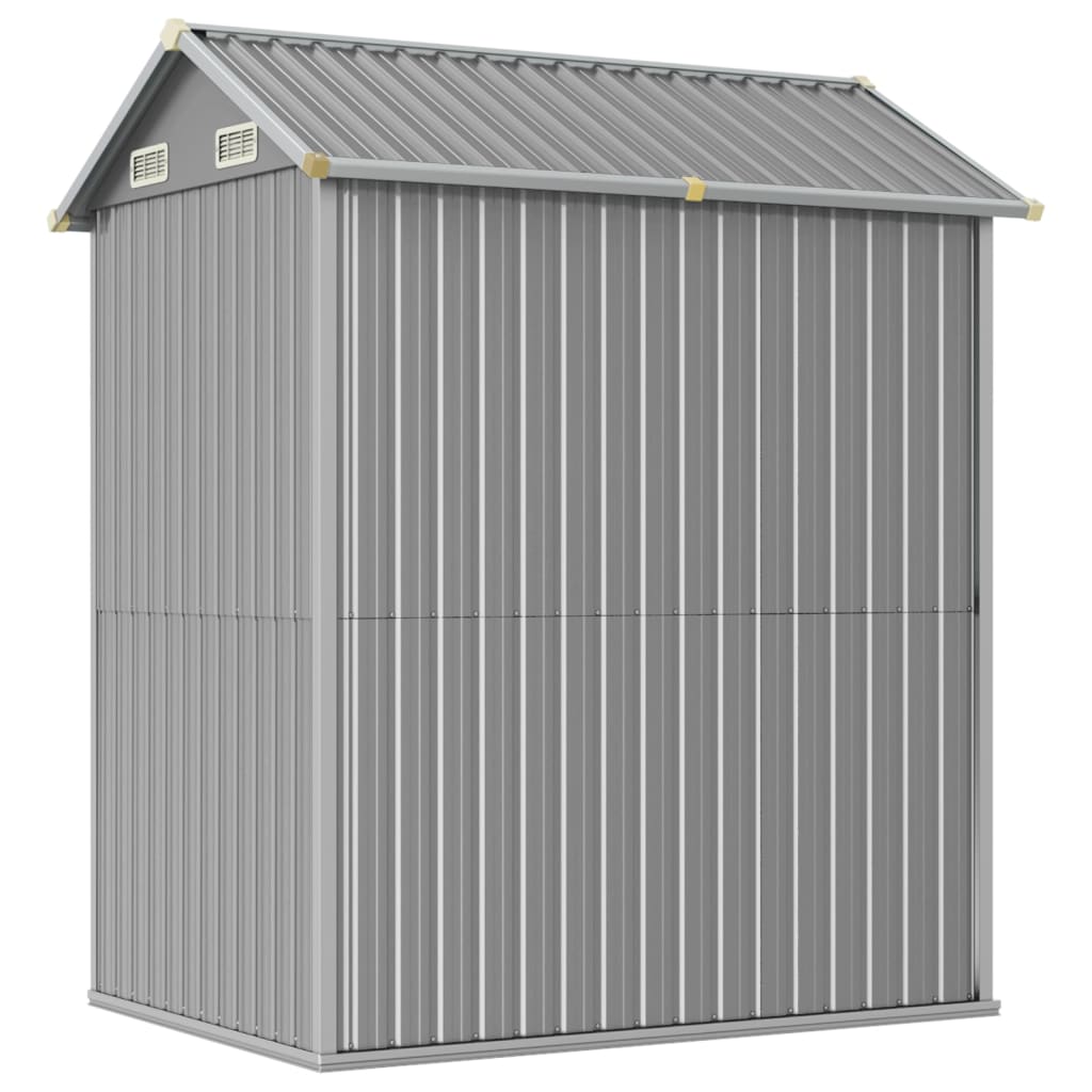 vidaXL Gartenhaus Hellgrau 192x152,5x237 cm Verzinkter Stahl