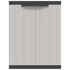 vidaXL Gartenschrank Grau und Schwarz 65x37x85 cm PP