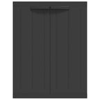 vidaXL Gartenschrank Schwarz 65x37x85 cm PP