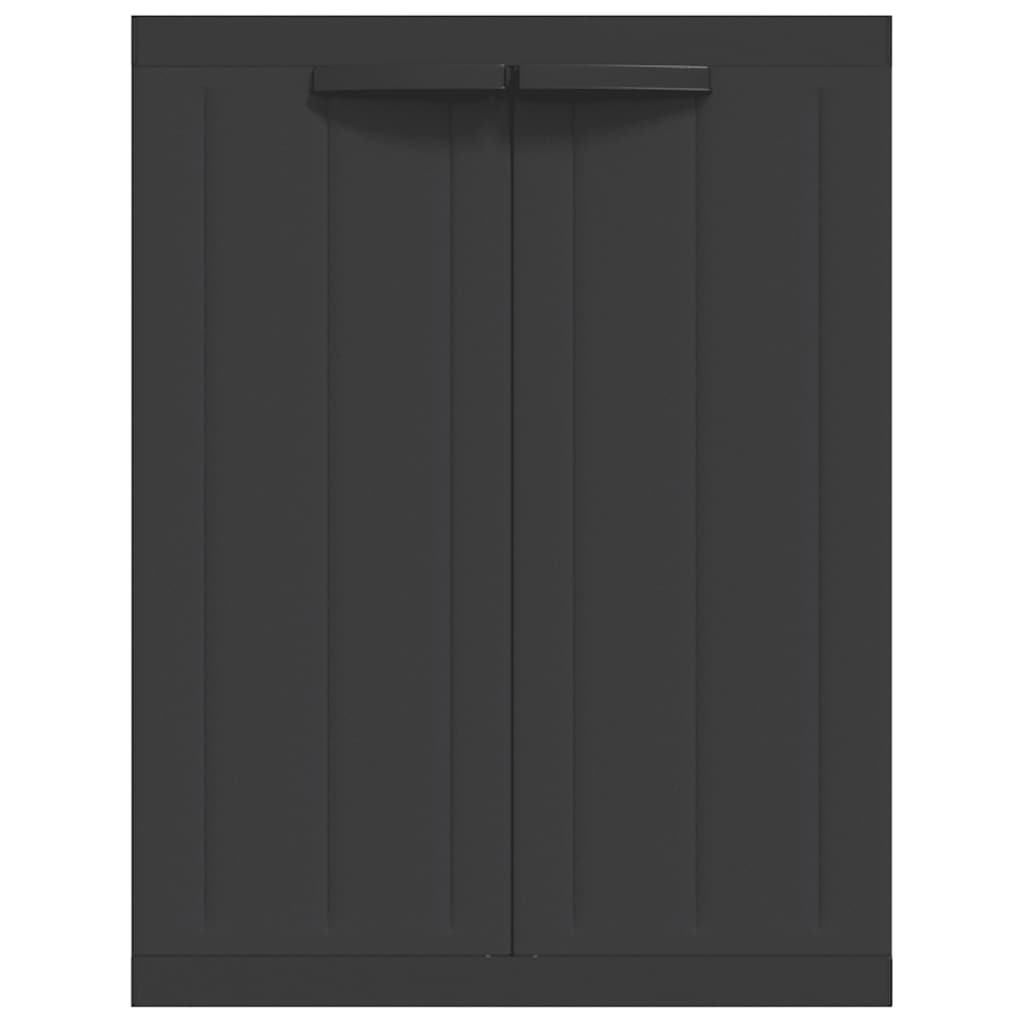 vidaXL Gartenschrank Schwarz 65x37x85 cm PP