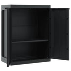 vidaXL Gartenschrank Schwarz 65x37x85 cm PP