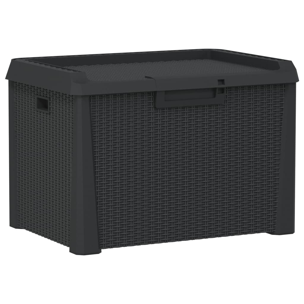 vidaXL Gartentruhe Anthrazit 125 L PP