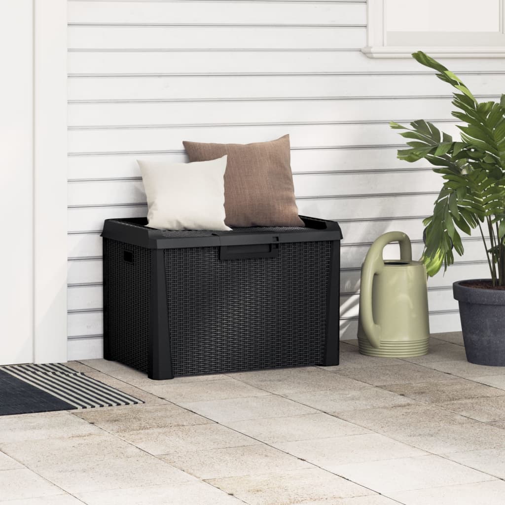vidaXL Gartentruhe Anthrazit 125 L PP