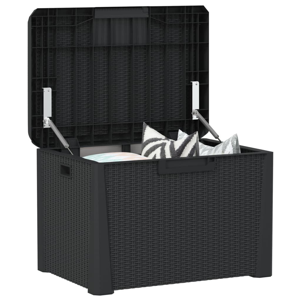 vidaXL Gartentruhe Anthrazit 125 L PP