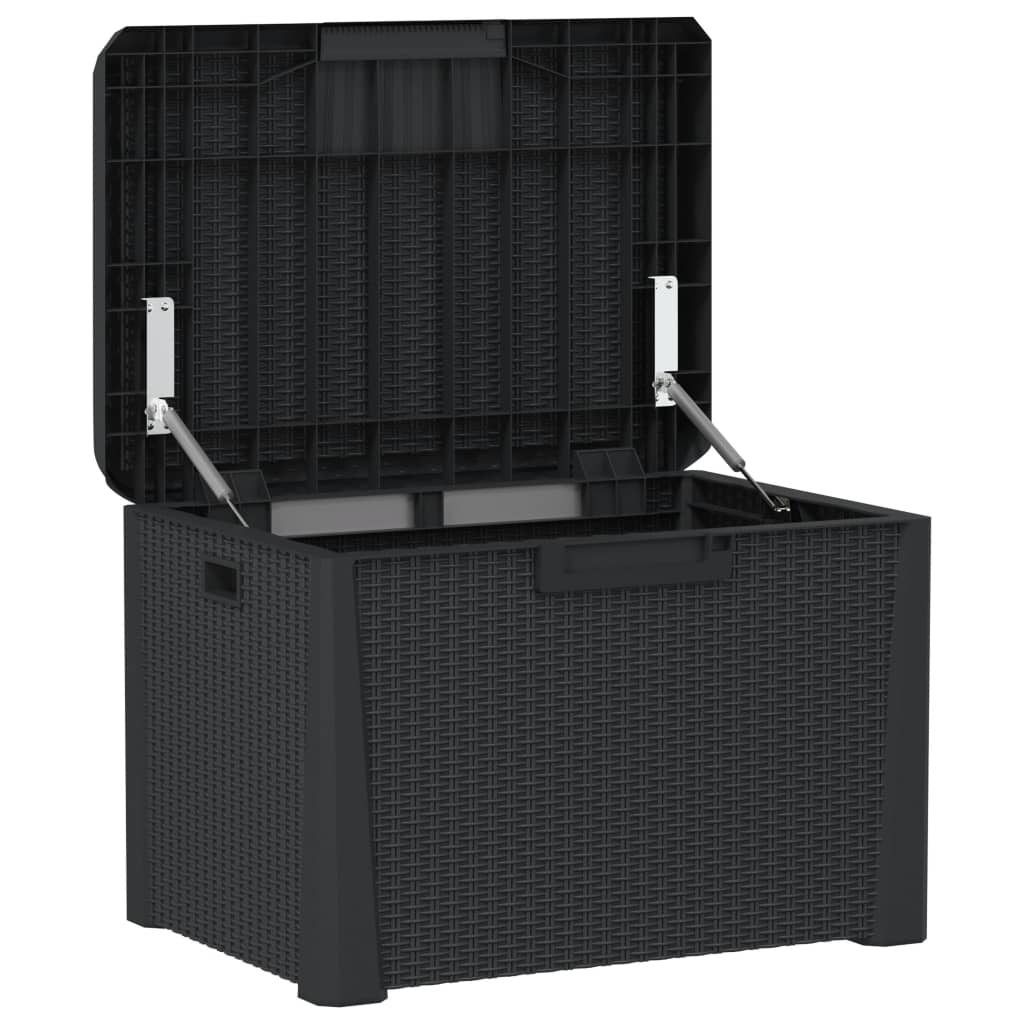 vidaXL Gartentruhe Anthrazit 125 L PP