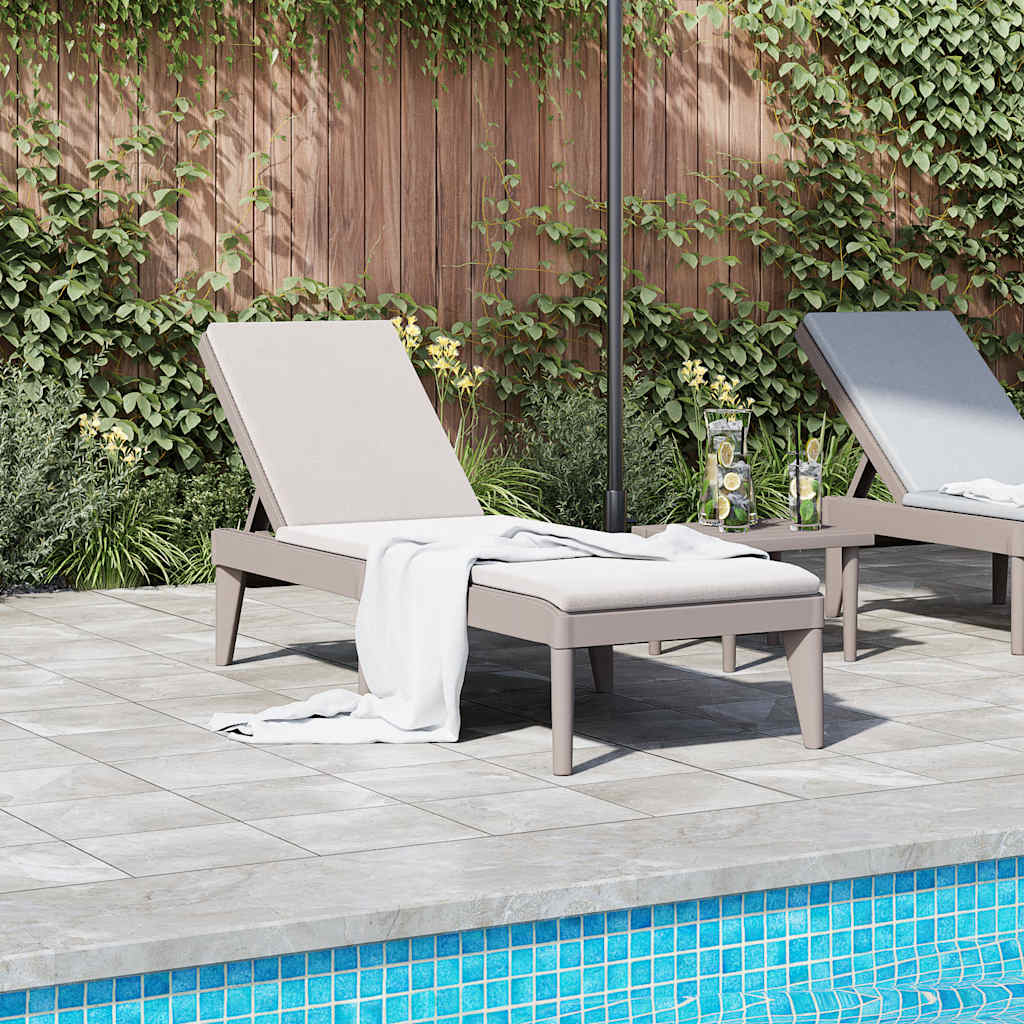 vidaXL Sonnenliege Cappuccino-Braun 186x60x29 cm PP