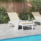 vidaXL Sonnenliege mit Auflage Weiß 186x60x29 cm PP