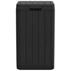 vidaXL Outdoor-Mülltonne Anthrazit 38x38x65 cm PP