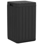 vidaXL Outdoor-Mülltonne Anthrazit 38x38x65 cm PP