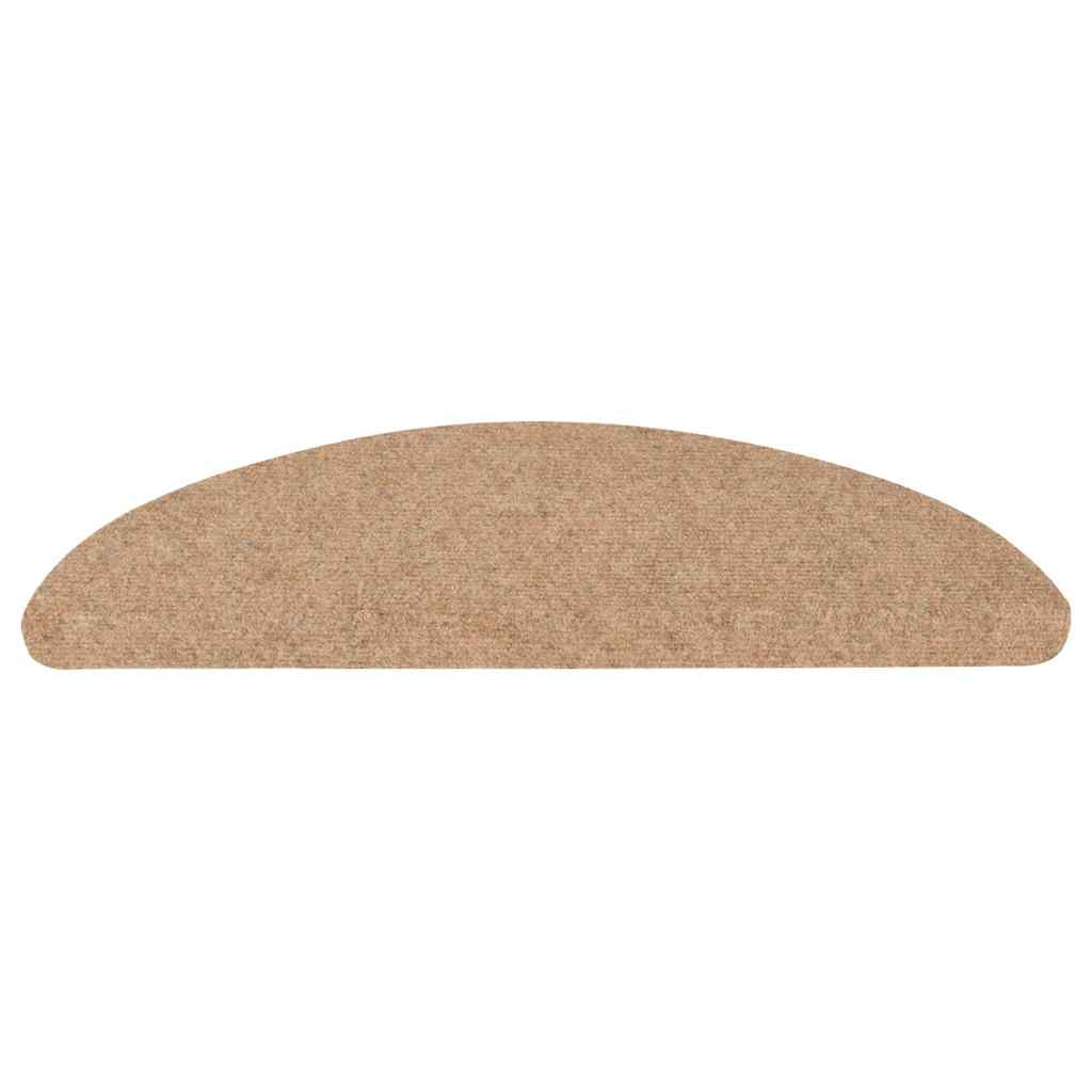 vidaXL Stufenmatten Selbstklebend 10 Stk. Beige 56x17x3 cm