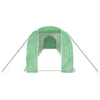 vidaXL Gewächshaus mit Stahlrahmen Grün 24 m² 12x2x2 m