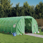 vidaXL Gewächshaus mit Stahlrahmen Grün 72 m² 24x3x2 m