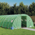 vidaXL Gewächshaus mit Stahlrahmen Grün 88 m² 22x4x2 m