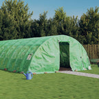 vidaXL Gewächshaus mit Stahlrahmen Grün 80 m² 20x4x2 m