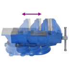 vidaXL Schraubstock Blau 150 mm Gusseisen