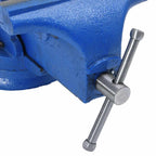 vidaXL Schraubstock Blau 150 mm Gusseisen