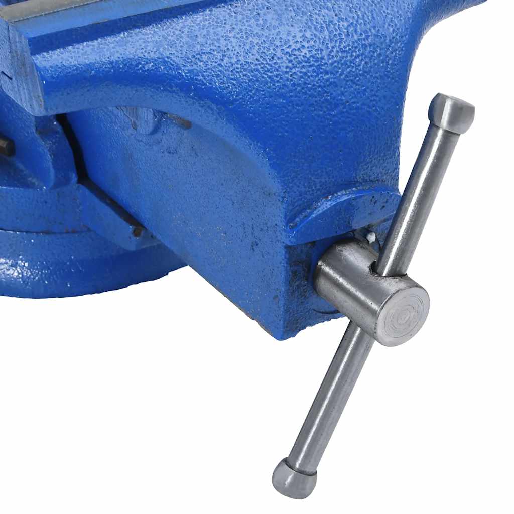 vidaXL Schraubstock Blau 150 mm Gusseisen