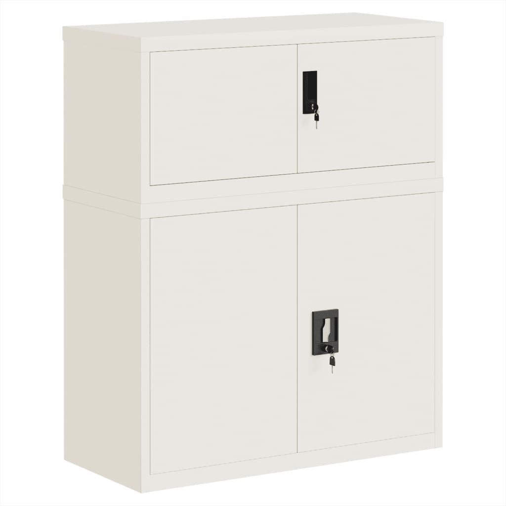 vidaXL Aktenschrank Weiß 90x40x110 cm Stahl