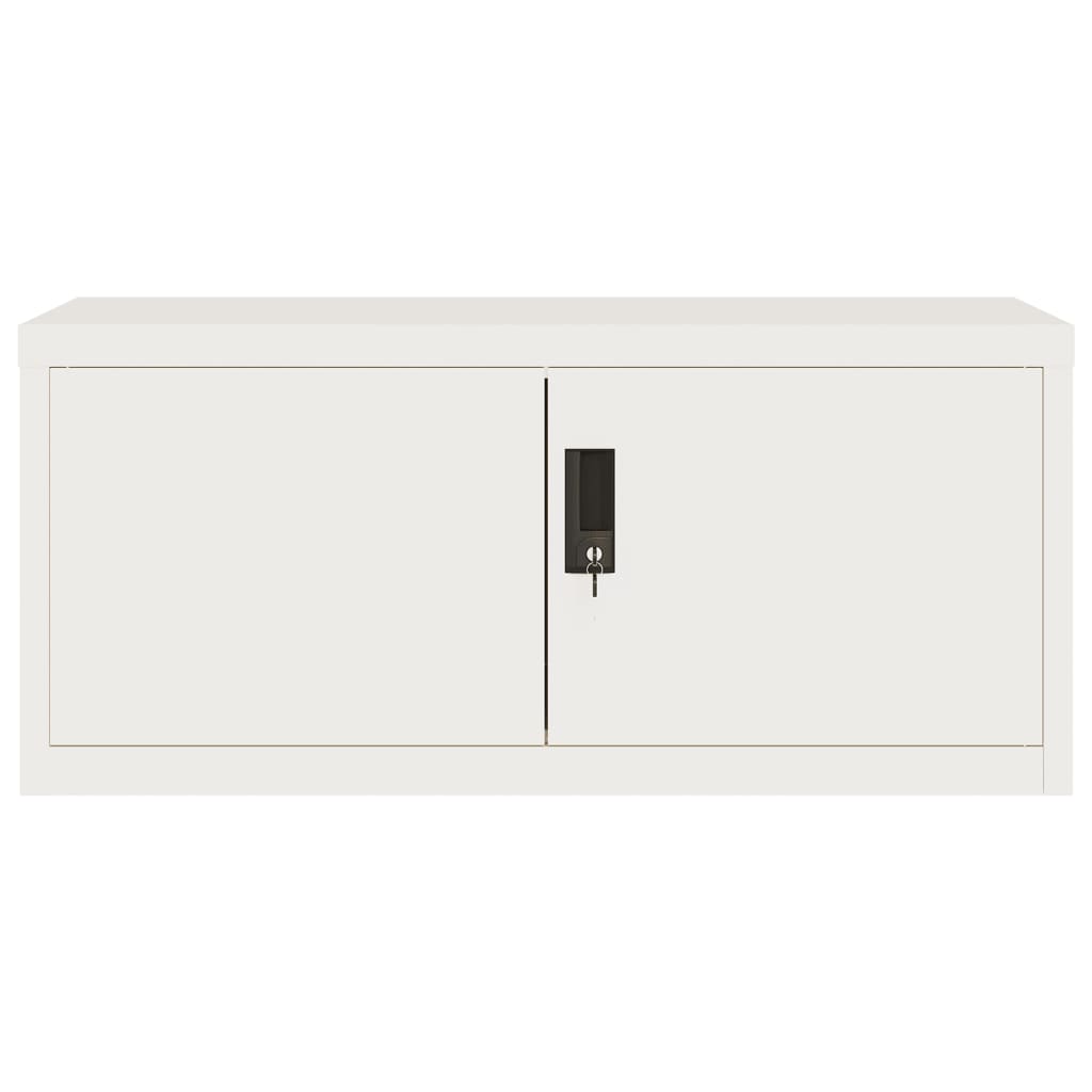 vidaXL Aktenschrank Weiß 90x40x110 cm Stahl