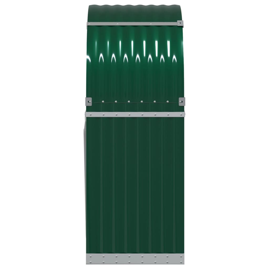 vidaXL Kaminholzunterstand Grün 80x45x120 cm Verzinkter Stahl