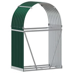 vidaXL Kaminholzunterstand Grün 80x45x120 cm Verzinkter Stahl