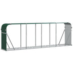 vidaXL Holzkorb Grün 300 x 45 x 100 cm Verzinkter Stahl