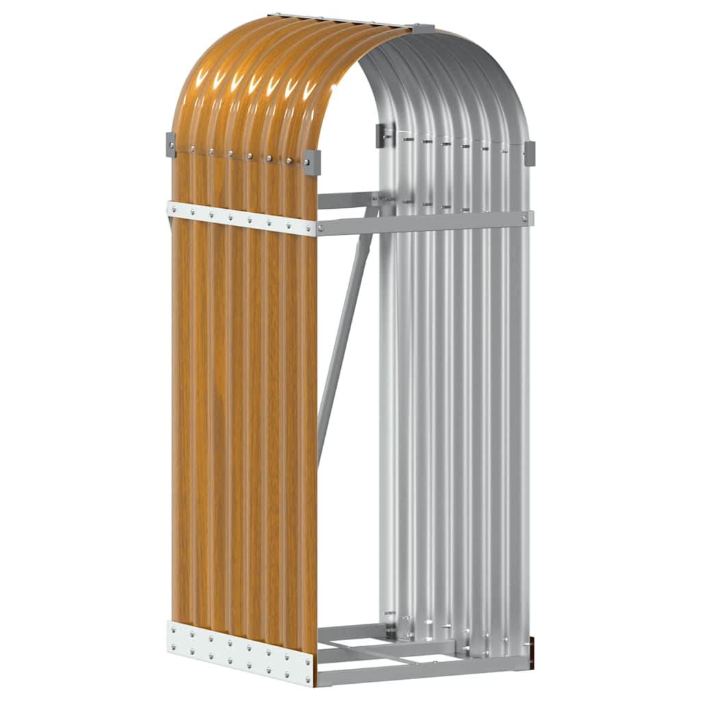 vidaXL Kaminholzunterstand Holzoptik 40x45x100 cm Verzinkter Stahl