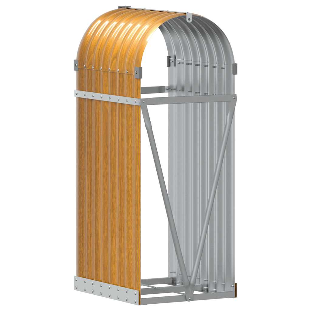 vidaXL Kaminholzunterstand Holzoptik 40x45x100 cm Verzinkter Stahl