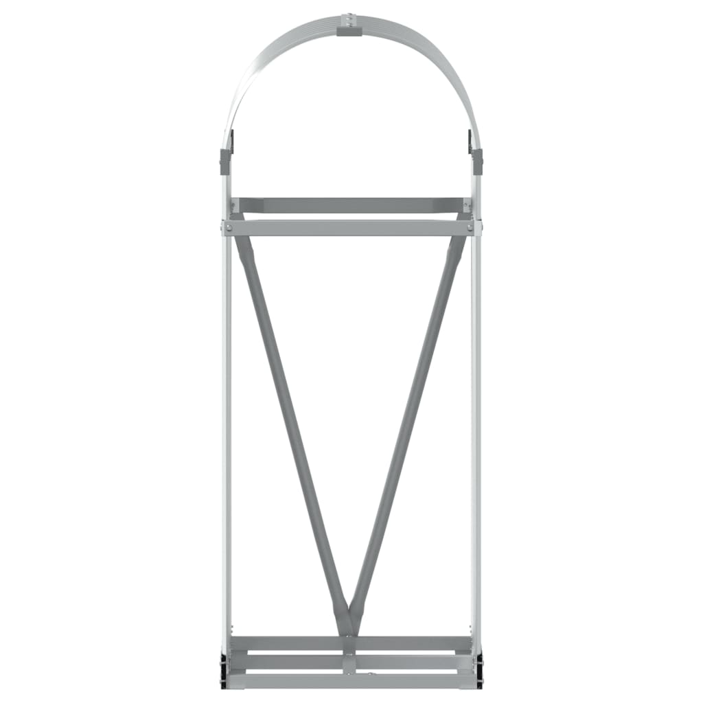 vidaXL Kaminholzunterstand Silbern 40x45x100 cm Verzinkter Stahl