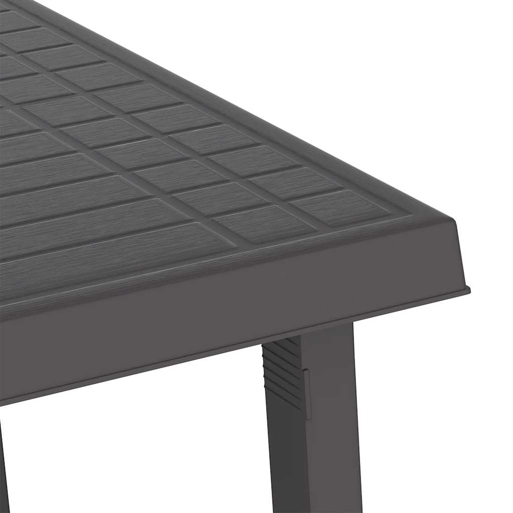vidaXL Campingtisch Anthrazit 79x56x64 cm PP Holzoptik