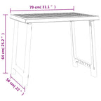 vidaXL Campingtisch Anthrazit 79x56x64 cm PP Holzoptik