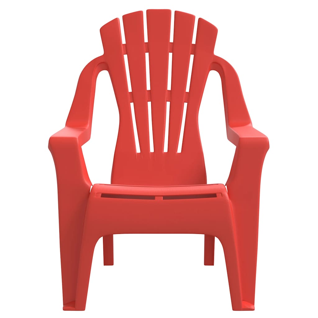 vidaXL Kinder-Gartenstühle 2 Stk. Rot 37x34x44 cm PP Holzoptik