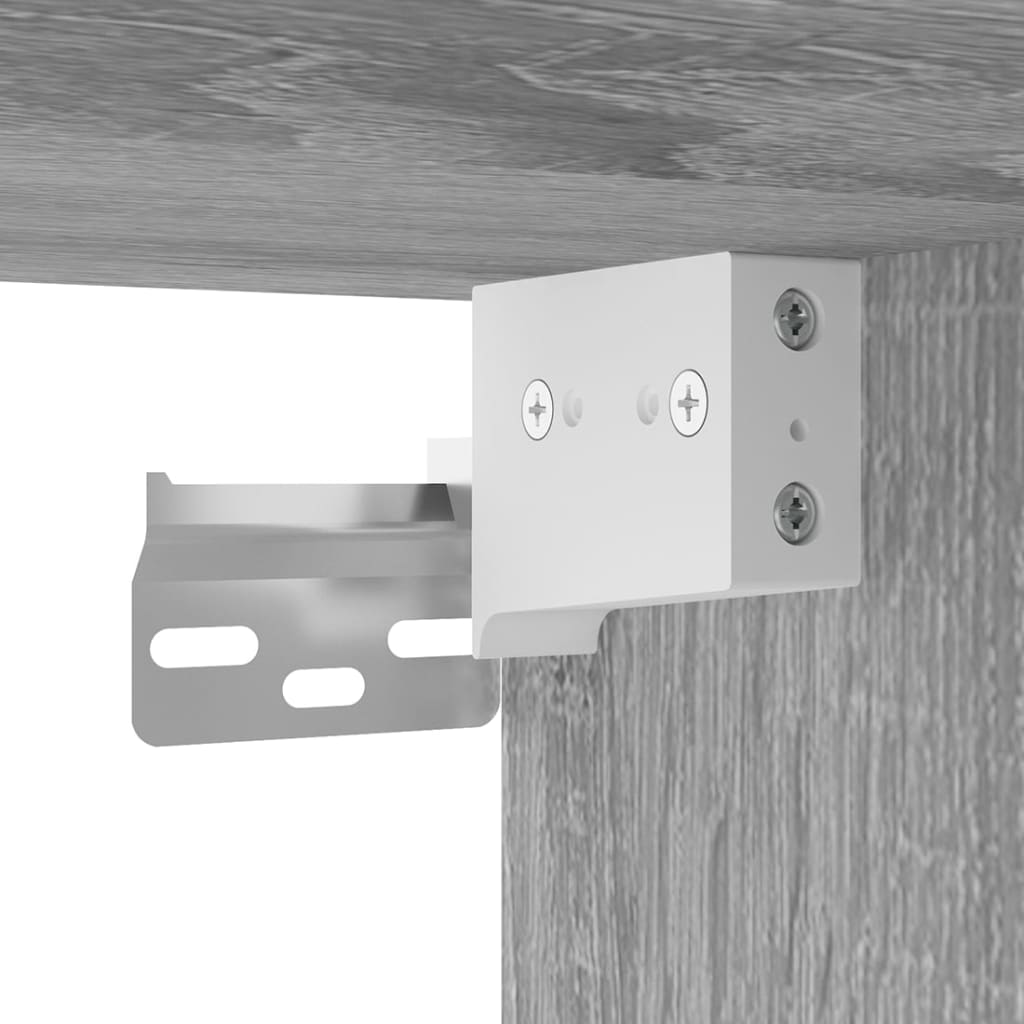 vidaXL TV-Wandschränke 2 Stk. Grau Sonoma 57x34,5x40 cm