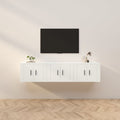 vidaXL TV-Wandschränke 3 Stk. Weiß 57x34,5x40 cm