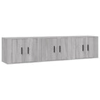 vidaXL TV-Wandschränke 3 Stk. Grau Sonoma 57x34,5x40 cm