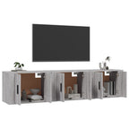 vidaXL TV-Wandschränke 3 Stk. Grau Sonoma 57x34,5x40 cm