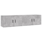 vidaXL TV-Wandschränke 2 Stk. Betongrau 80x34,5x40 cm