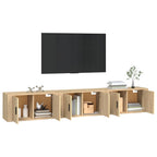 vidaXL TV-Wandschränke 3 Stk. Sonoma-Eiche 80x34,5x40 cm