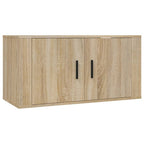 vidaXL TV-Wandschränke 3 Stk. Sonoma-Eiche 80x34,5x40 cm