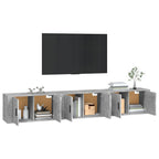 vidaXL TV-Wandschränke 3 Stk. Betongrau 80x34,5x40 cm