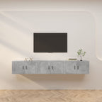 vidaXL TV-Wandschränke 3 Stk. Betongrau 80x34,5x40 cm