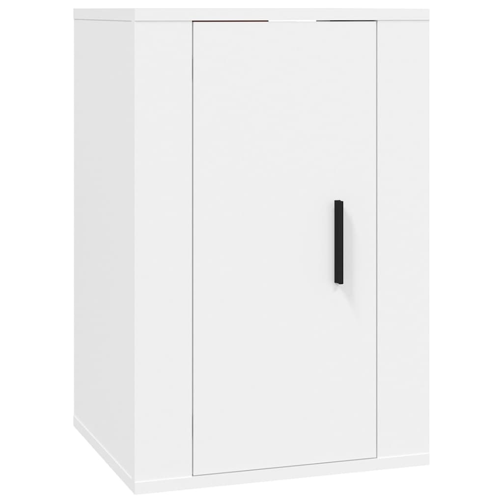 vidaXL 3-tlg. TV-Schrank-Set Weiß Holzwerkstoff