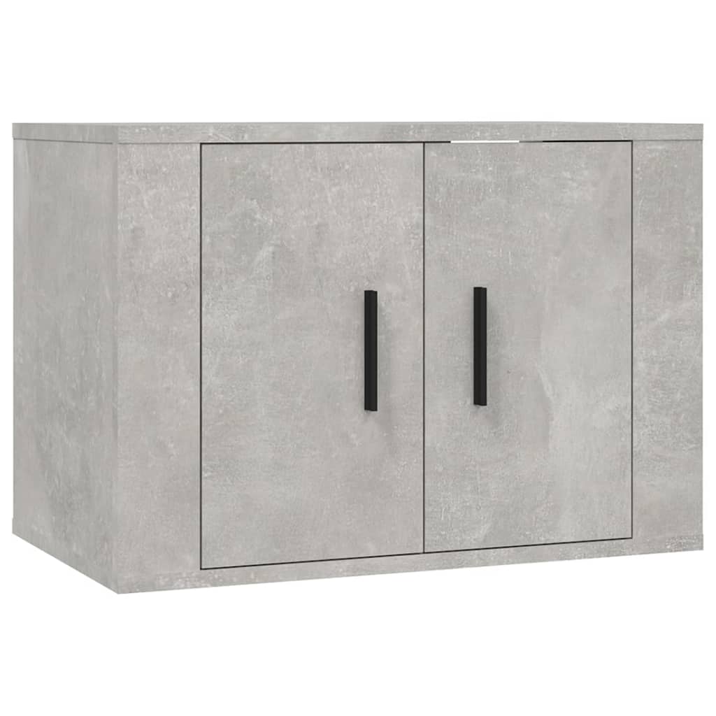 vidaXL 3-tlg. TV-Schrank-Set Betongrau Holzwerkstoff