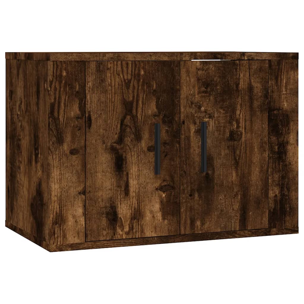vidaXL 3-tlg. TV-Schrank-Set Räuchereiche Holzwerkstoff
