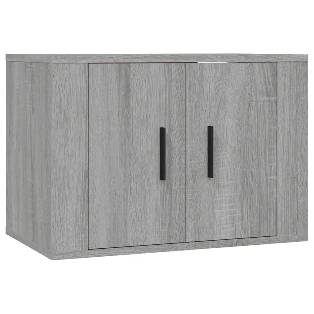 vidaXL 3-tlg. TV-Schrank-Set Grau Sonoma Holzwerkstoff