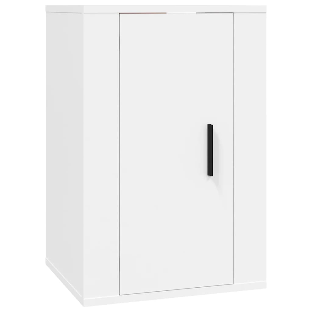 vidaXL 2-tlg. TV-Schrank-Set Weiß Holzwerkstoff